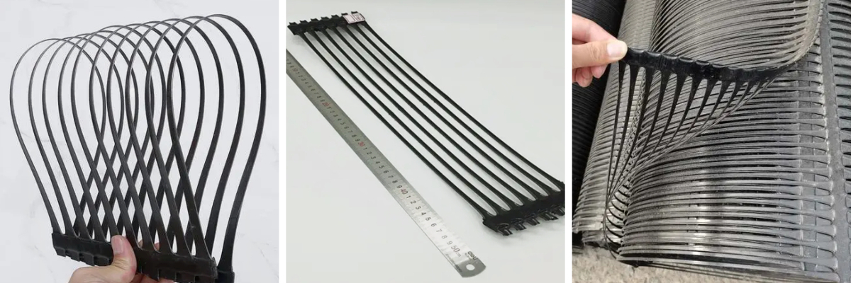 Одноосная пластиковая геосетка