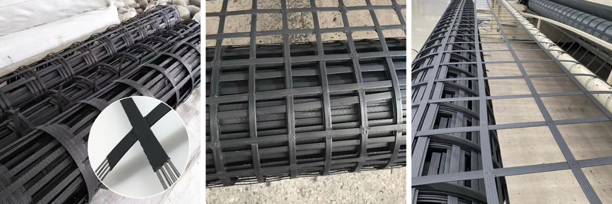 Геосетка из стали и пластика на клеевой основе