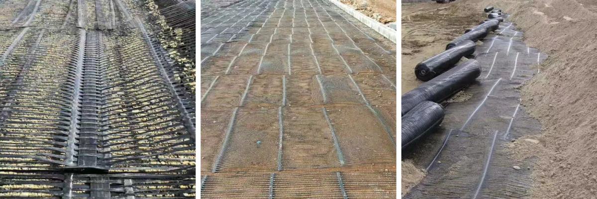 Uniaxial geogrid for foundation reinforcement