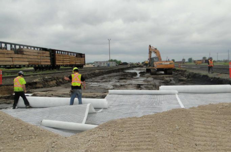 Geosynthetic reinforced mats