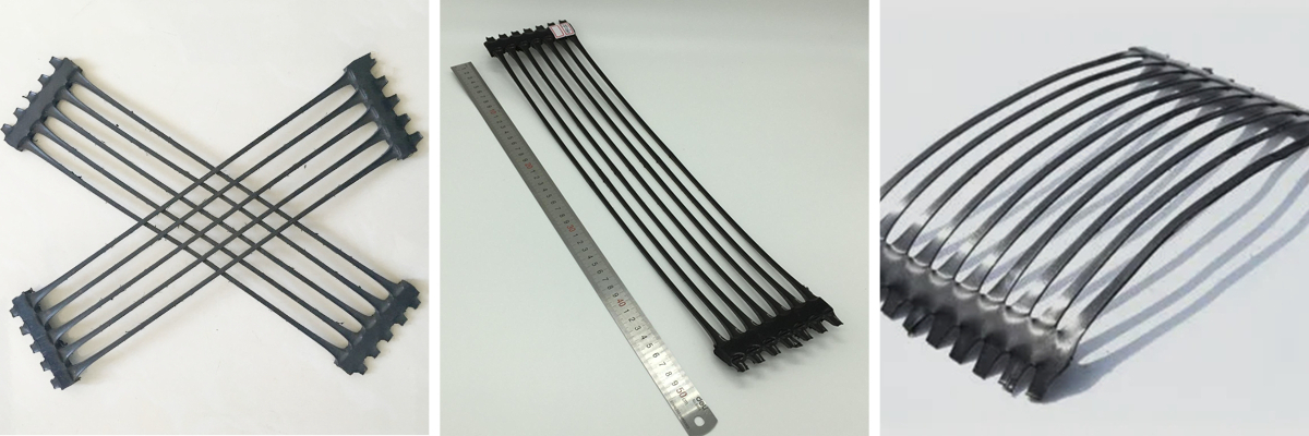 Uniaxial geogrid for foundation reinforcement