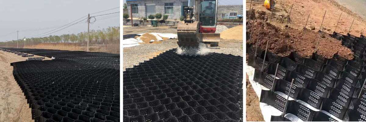 Геоячейка для основания Геоячейка для основания