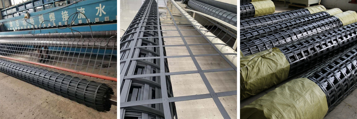 Армированная стально-пластиковая геосетка