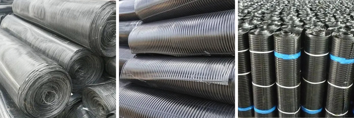 Одноосная растягивающаяся пластиковая геосетка