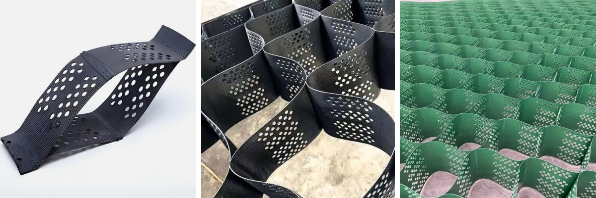Perforated honeycomb geocell