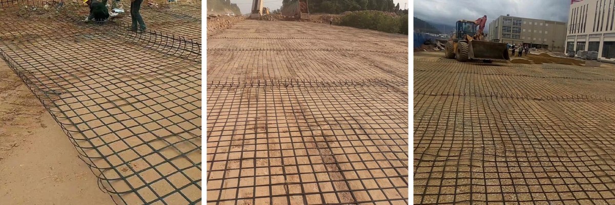 Стальная пластиковая георешетка