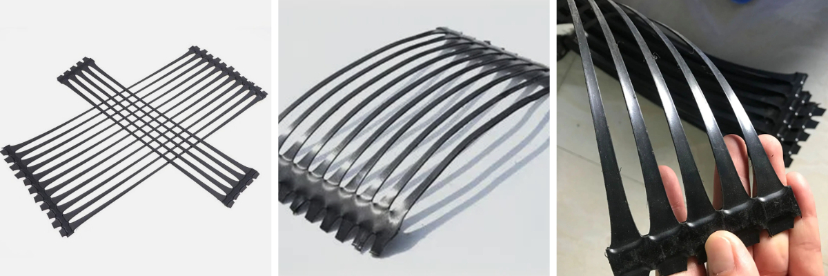 Одноосная растягивающаяся пластиковая геосетка