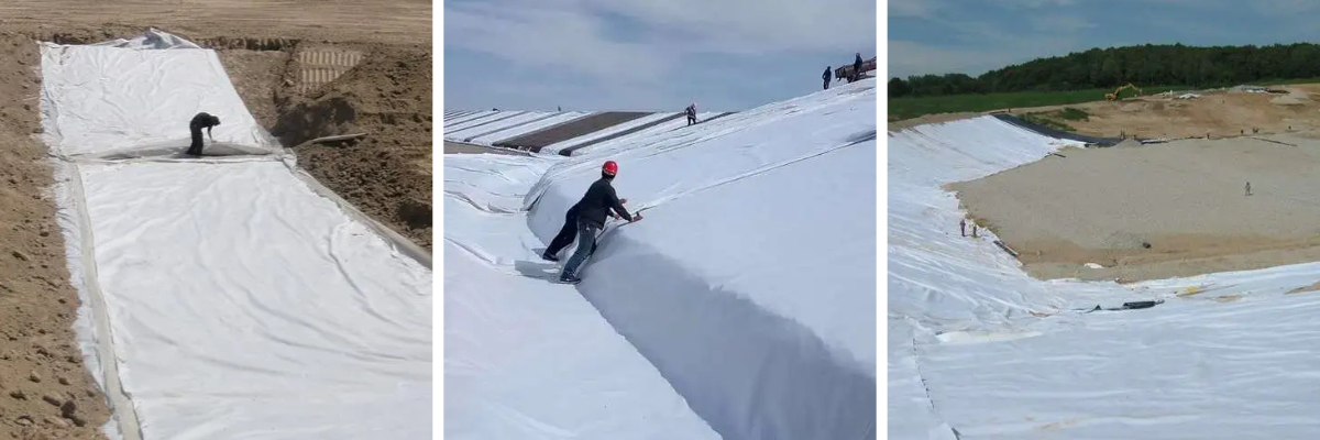 Hot-rolled polypropylene geotextile Hot-rolled polypropylene geotextile