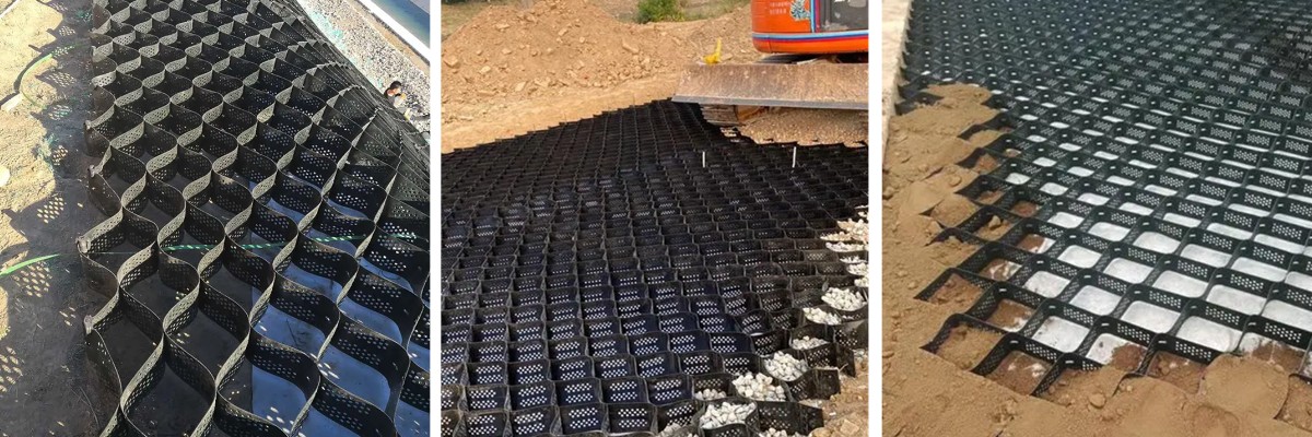 HDPE geocell driveway