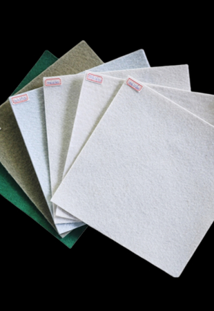 Short-fiber geotextile