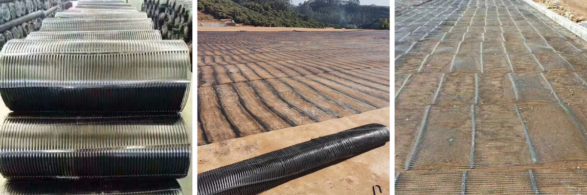 Одноосная пластиковая геосетка