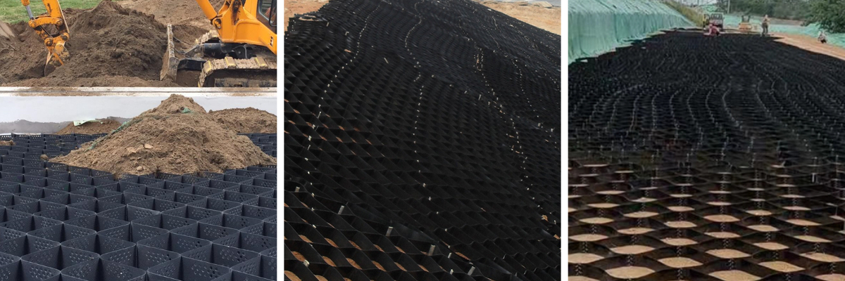 HDPE geocell driveway