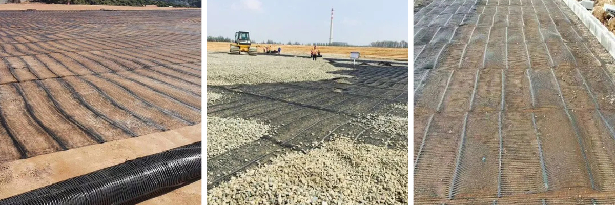 High Strength Uniaxial Geogrid Core Features  - Ultra-high unidirectional tensile strength, suitable for heavy-load projects  - Low elongation & excellent anti-creep, no deformation under long-term load  - Integral solid nodes, not easy to break or peel  - Acid/alkali/corrosion resistant, UV stabilized, long outdoor service life  - Light weight, easy to cut and install, saving construction cost