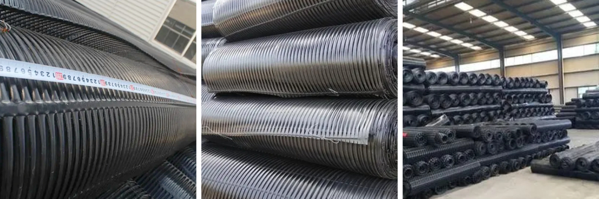 Uniaxial geogrid for foundation reinforcement